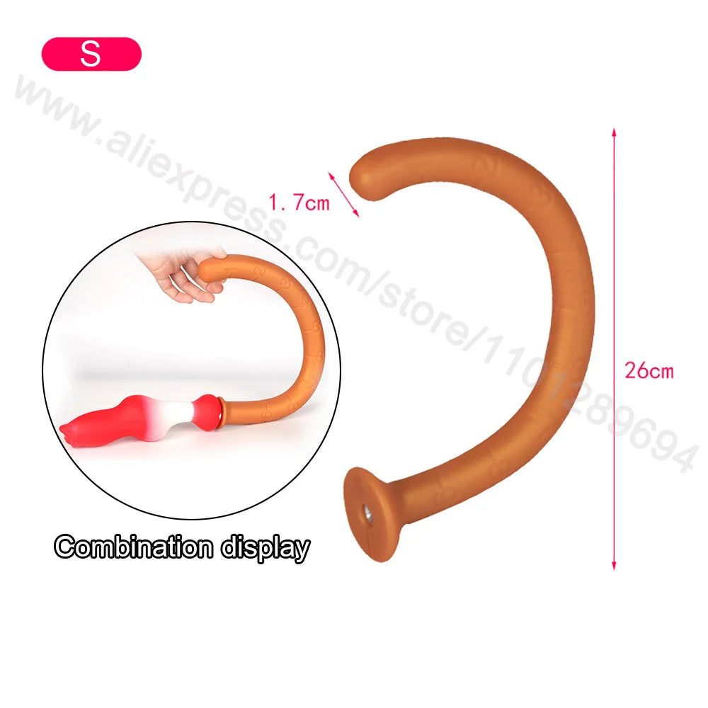 Butt Plug with Tail 35/65/95cm Real Fox Tail Adult Sex Games for Couples Soft Dog Dildos for Anal Women Men Anal Plug BDSM