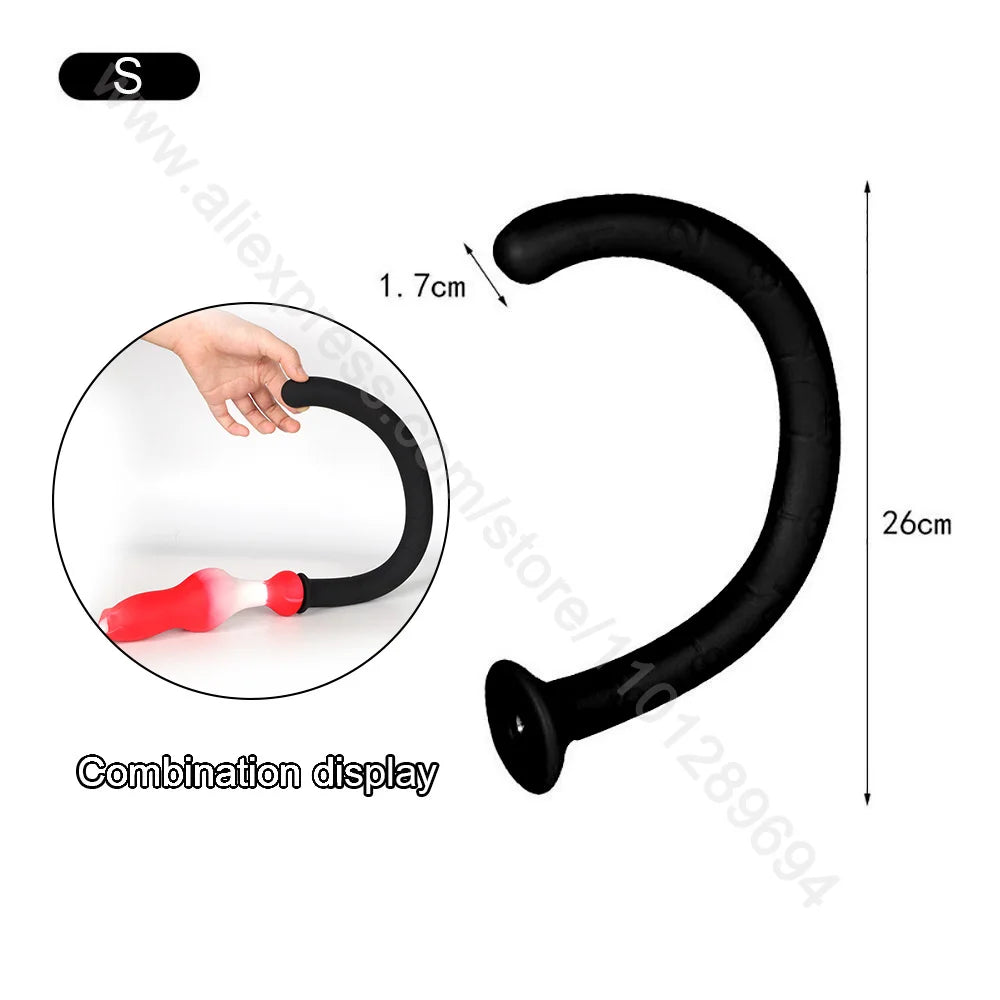 Butt Plug with Tail 35/65/95cm Real Fox Tail Adult Sex Games for Couples Soft Dog Dildos for Anal Women Men Anal Plug BDSM