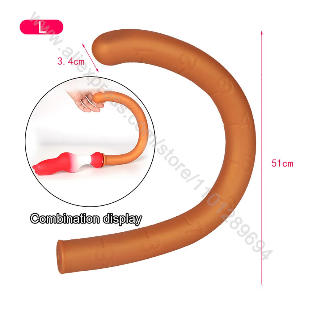 Butt Plug with Tail 35/65/95cm Real Fox Tail Adult Sex Games for Couples Soft Dog Dildos for Anal Women Men Anal Plug BDSM