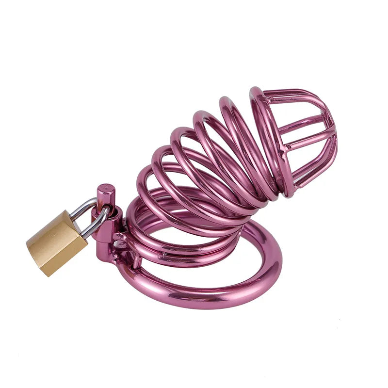 CB Purple Chastity Cage Male Binding Tool Cock Cage Sex Toys for Adult Penis Ring Lock Wearable Chastity Cage for Outdoor