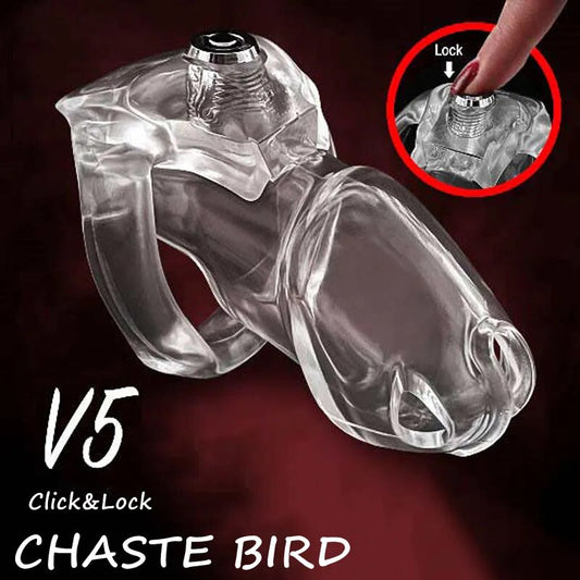 CHASTE BIRD HT-V5 Click&Lock Padlock Male Chastity Device