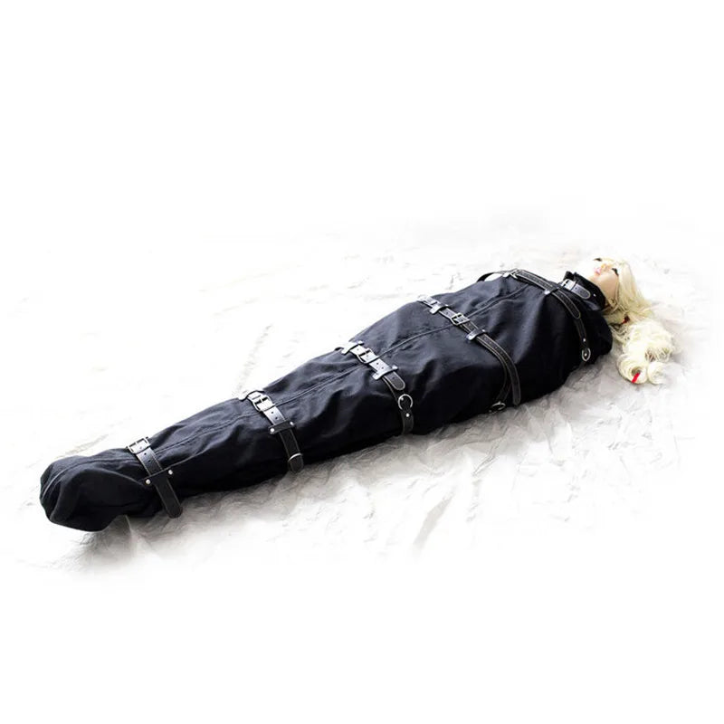 Canvas Gimp Mummy Body Bag Sleep Sack Restraint Bondage Straight Jacket BDSM New Full Body Cover Mummy Sleeping Sack