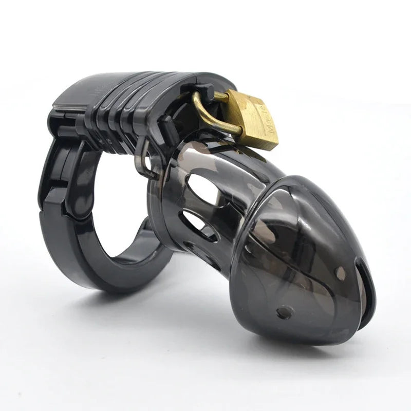 Chastity Cage Male Sex Toys Man Chastity Device Cock Cage with Adjustable Size Rings Brass Lock Locking Erotic Urethral Products