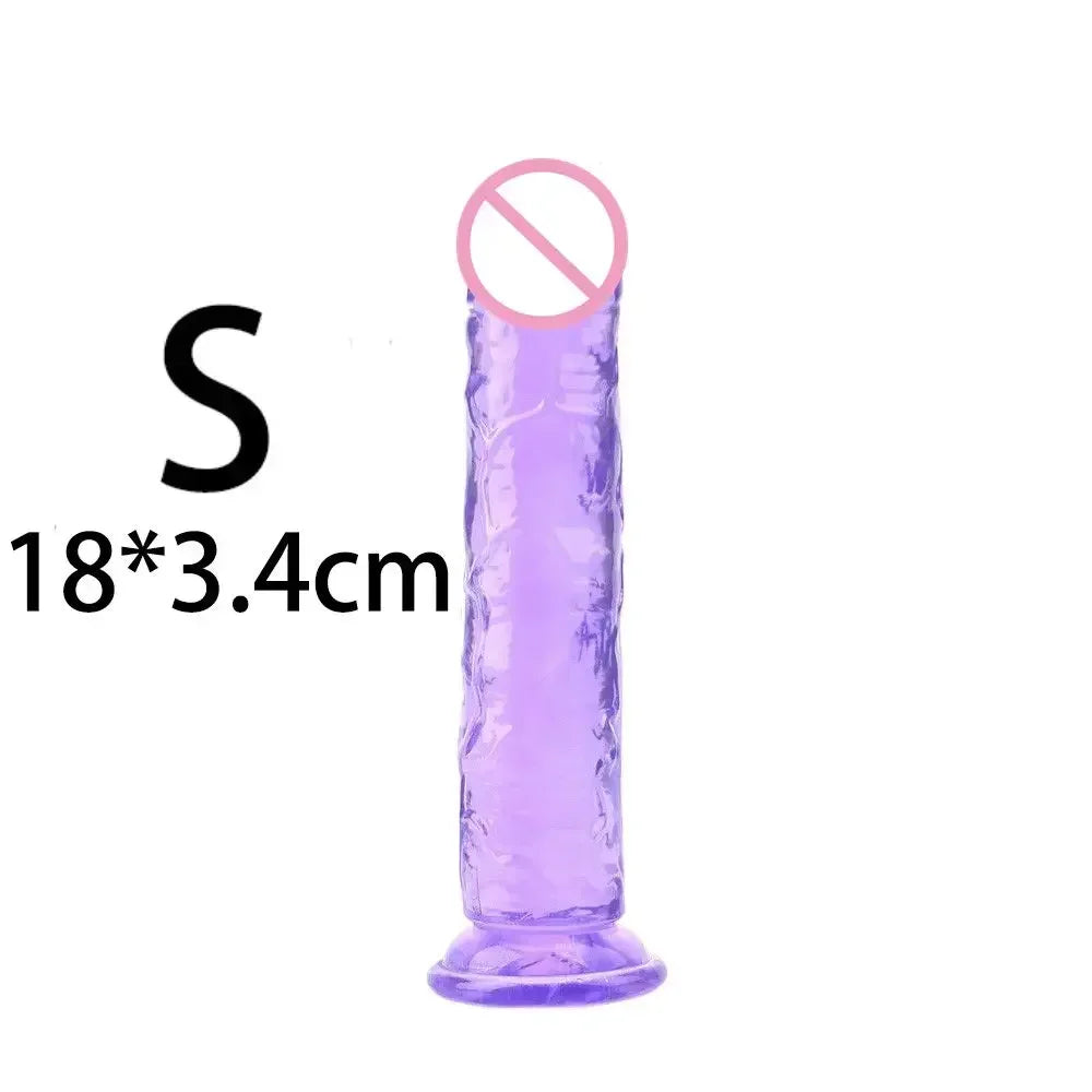 Cheap 5 Colors Small Transparent Dildo Suction Cup Jelly Dick Women Erotic Anal Sex Toys Soft Clitori Vaginal Masturbators Penis