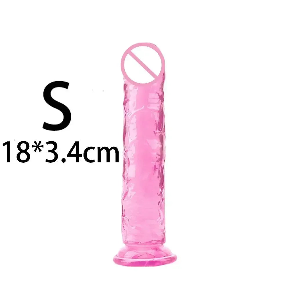 Cheap 5 Colors Small Transparent Dildo Suction Cup Jelly Dick Women Erotic Anal Sex Toys Soft Clitori Vaginal Masturbators Penis