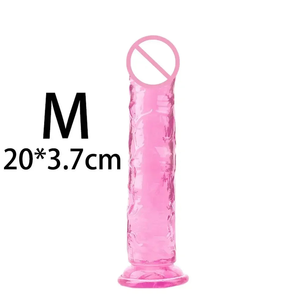 Cheap 5 Colors Small Transparent Dildo Suction Cup Jelly Dick Women Erotic Anal Sex Toys Soft Clitori Vaginal Masturbators Penis