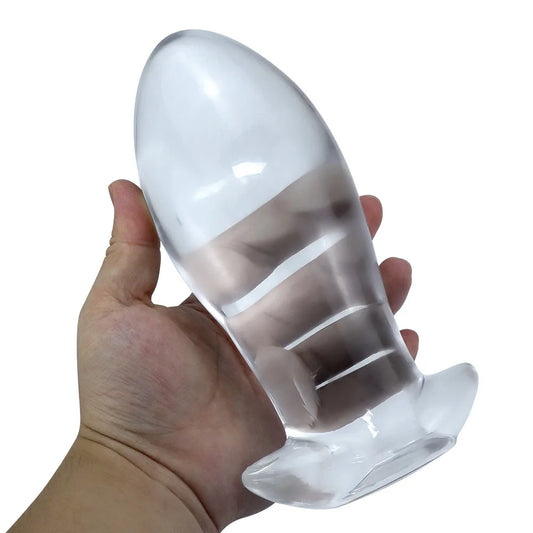 Clear Anal Plug Egg Butt Plug Huge Adult Sex Toys For Women Men Prostate Massage Vagina/Anal Speculum Anal Dilator