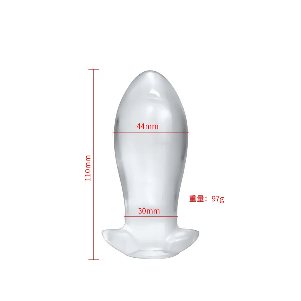 Clear Anal Plug Egg Butt Plug Huge Adult Sex Toys For Women Men Prostate Massage Vagina/Anal Speculum Anal Dilator