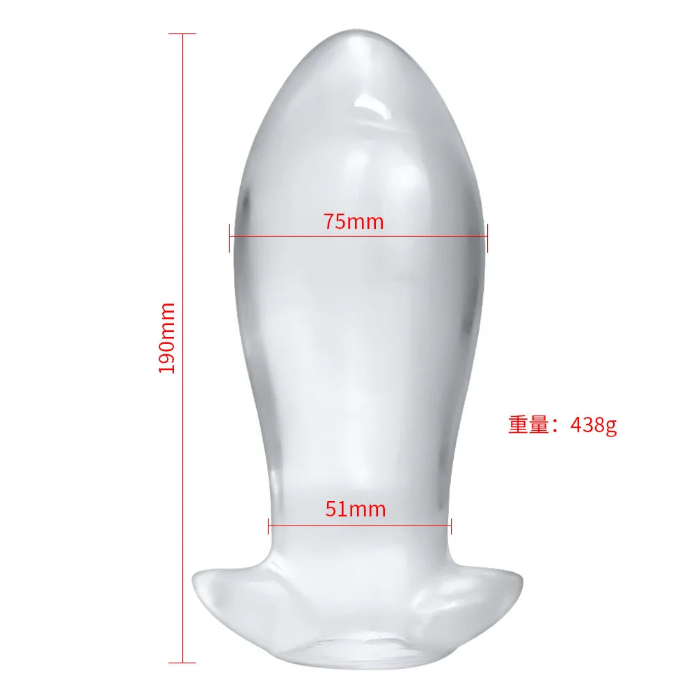 Clear Anal Plug Egg Butt Plug Huge Adult Sex Toys For Women Men Prostate Massage Vagina/Anal Speculum Anal Dilator