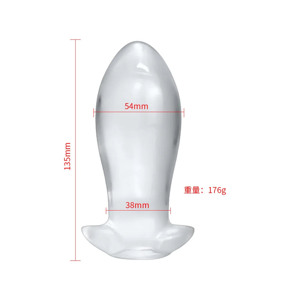 Clear Anal Plug Egg Butt Plug Huge Adult Sex Toys For Women Men Prostate Massage Vagina/Anal Speculum Anal Dilator