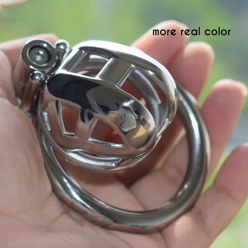 Cobra Male Chastity Cage Sex Toys Sissy Femboy Beginner Flat Chastity Cage Belt Cock Cage Man Lock Penis Rings Men'S Adult Goods