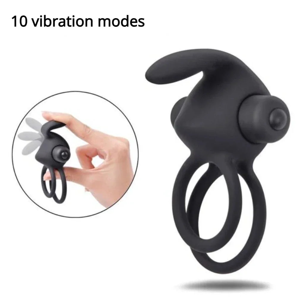 Cock Ring Penis Sex Toy Cockring Vibrating Man Ring Vibrator for Couples Women Chastity Cage Clitorist Stimulator Adult Supplies