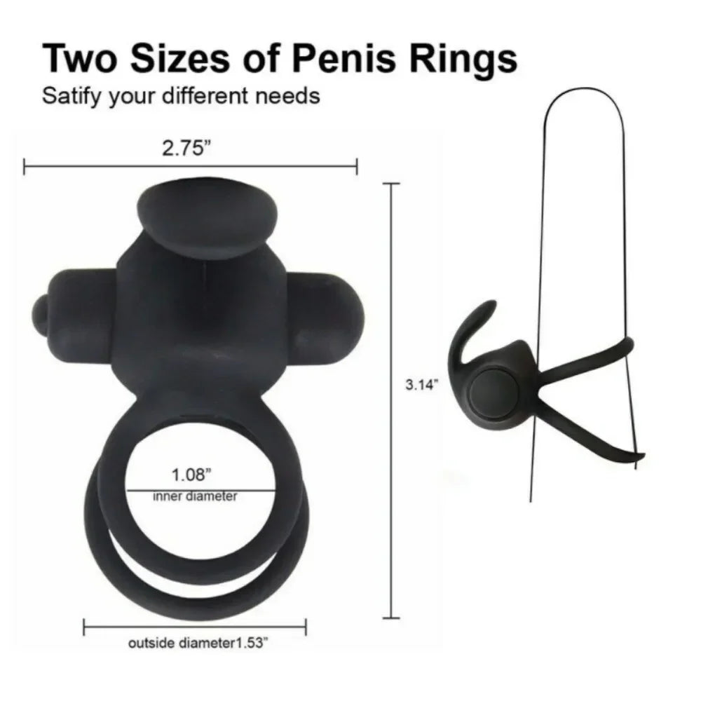 Cock Ring Penis Sex Toy Cockring Vibrating Man Ring Vibrator for Couples Women Chastity Cage Clitorist Stimulator Adult Supplies