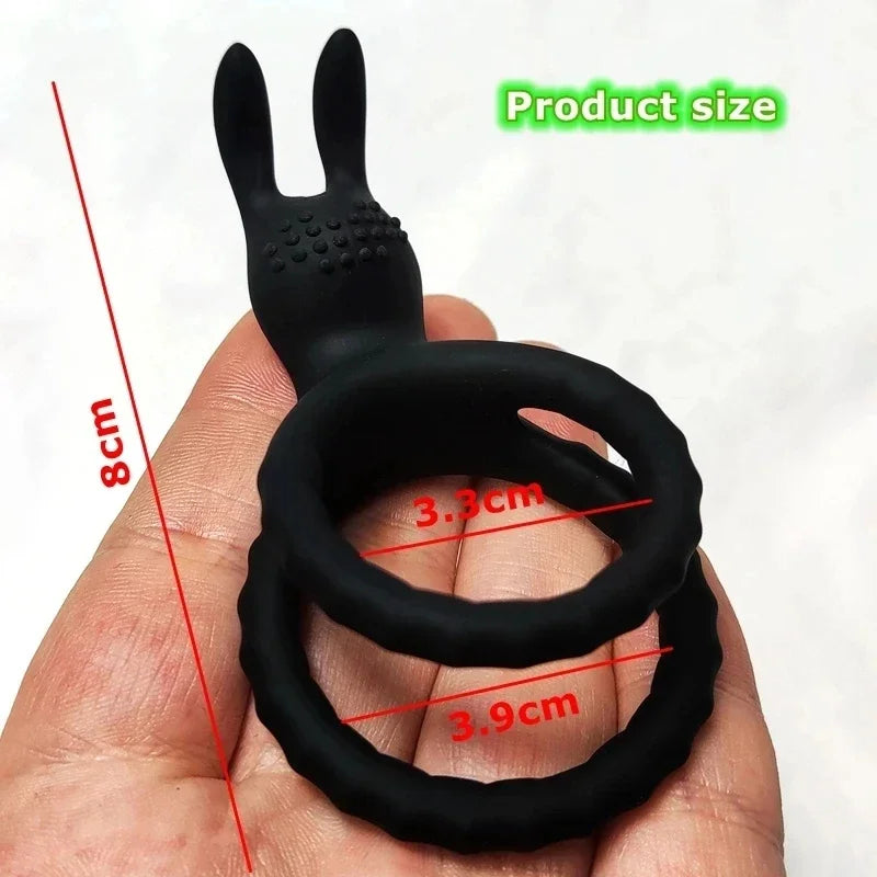 Cock Ring Penis Sex Toy Cockring Vibrating Man Ring Vibrator for Couples Women Chastity Cage Clitorist Stimulator Adult Supplies