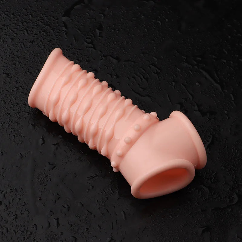 Cock Ring Reusable Penis Sleeve Delay Ejaculation Stronger Erection Penis Extender Male Chasity Cage Sex Toys for Men Adults