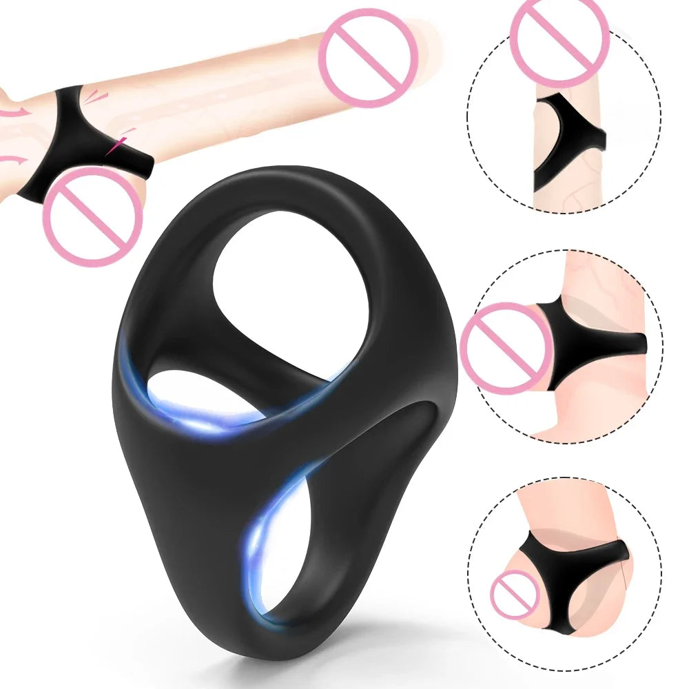 Cock Ring Reusable Silicone Delay Ejaculation Stronger Erection Sex Adult Supplies Ring Cock Sex Toys For Men