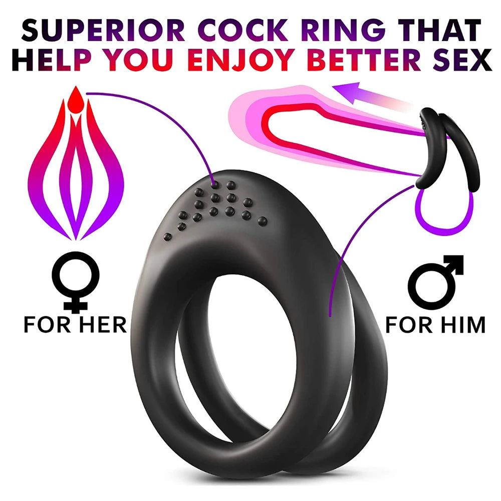 Cock Ring for Men Delay Ejaculation Stronger Erection Sex Toys Adult Supplies Linen Nozzle Ring Cock Sex Toys for Couples