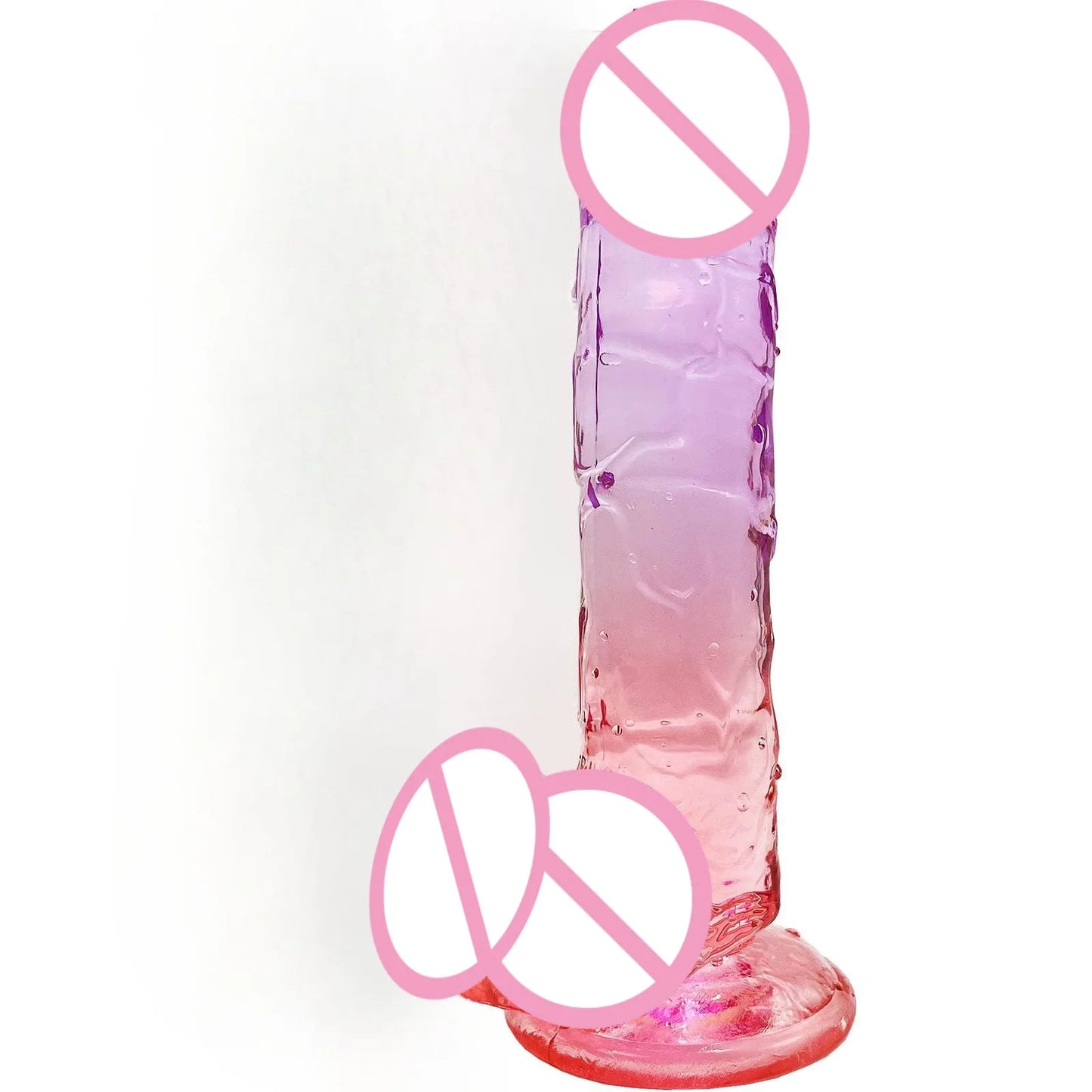 Colorful Crystal Jelly Dildo Penis Masturbation Anal Plug Adult Toys Clitori Vaginal Masturbators Penis Erotic Anal Sex Toys