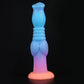 Colourful Luminous Animal Dildo Anal Plug for Women Men Silicone Glow In Dark Wolf Penis with Sucker Sex Toys Butt Plug