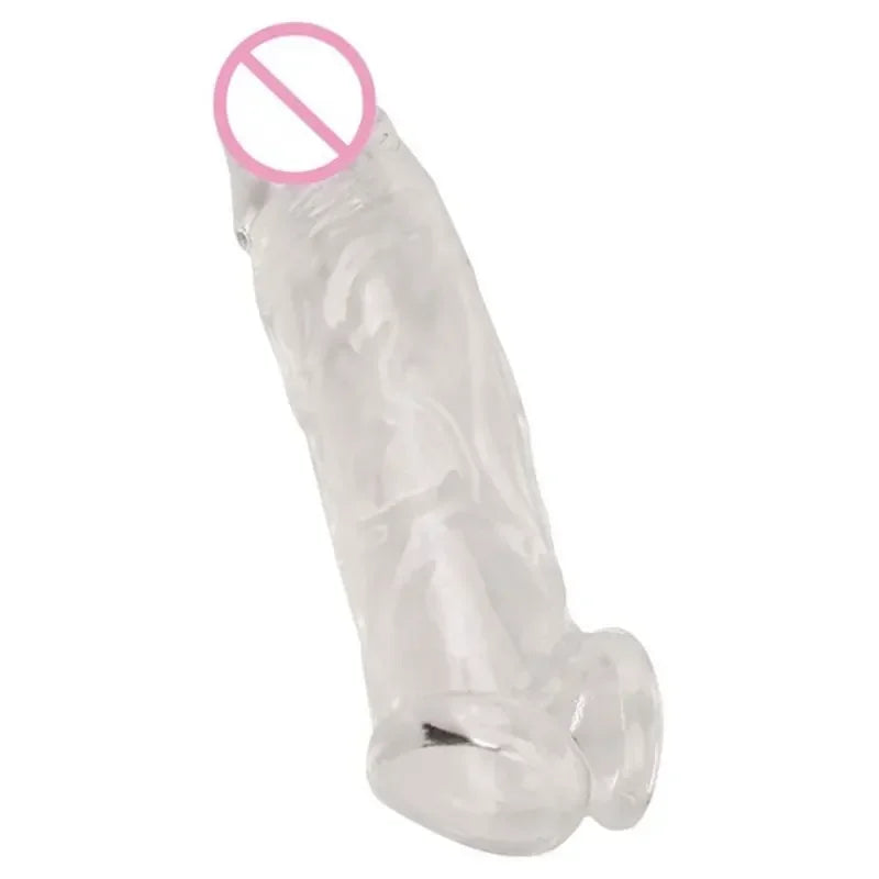 Condoms Silicone Penis Extender Enlargement Sleeves Delayed Ejaculation For Adults Intimate Goods Reusable Condom Cock Rings