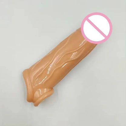 Condoms Silicone Penis Extender Enlargement Sleeves Delayed Ejaculation For Adults Intimate Goods Reusable Condom Cock Rings