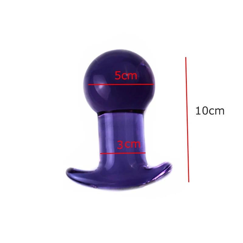 Crystal 60mm Big Glass Anal Plug Anal Expander Butt Plugs Huge Anal Ball Glass Dildo Vagina Dilator Sex Toys For Couples