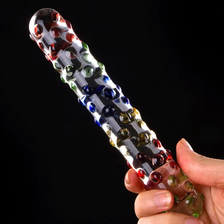 Crystal Clear Glass Dildo Anal Plug G-spot Stimulation Dildo Glass Anal Butt Plug Sex Toys for Woman Couples Vaginal Massage