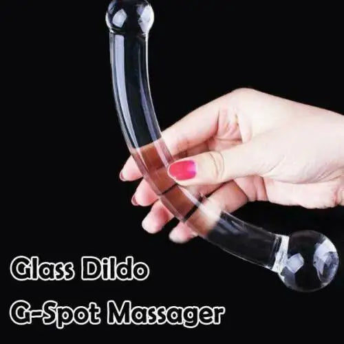 Crystal Clear Glass Dildo Anal Plug G-spot Stimulation Dildo Glass Anal Butt Plug Sex Toys for Woman Couples Vaginal Massage