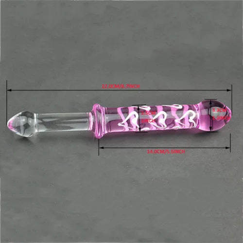 Crystal Clear Glass Dildo Anal Plug G-spot Stimulation Dildo Glass Anal Butt Plug Sex Toys for Woman Couples Vaginal Massage