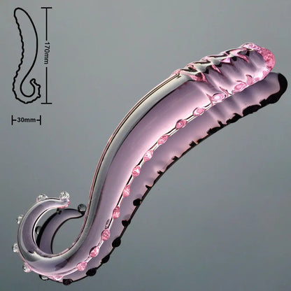 Crystal Clear Glass Dildo Anal Plug G-spot Stimulation Dildo Glass Anal Butt Plug Sex Toys for Woman Couples Vaginal Massage