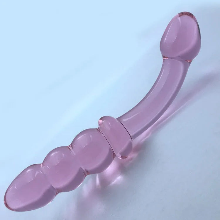 Crystal Clear Glass Dildo Anal Plug G-spot Stimulation Dildo Glass Anal Butt Plug Sex Toys for Woman Couples Vaginal Massage