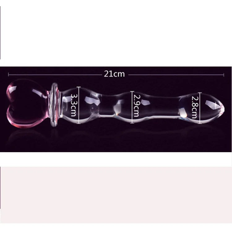 Crystal Clear Glass Dildo Anal Plug G-spot Stimulation Dildo Glass Anal Butt Plug Sex Toys for Woman Couples Vaginal Massage