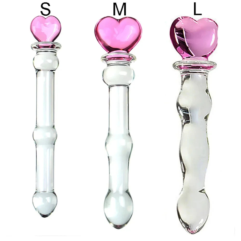 Cute Anal Dildos Glass Long Anal Plug Pink Glass Butt Plug Smooth But Plug Women Masturbation Anal Dilatation Prostate Massage