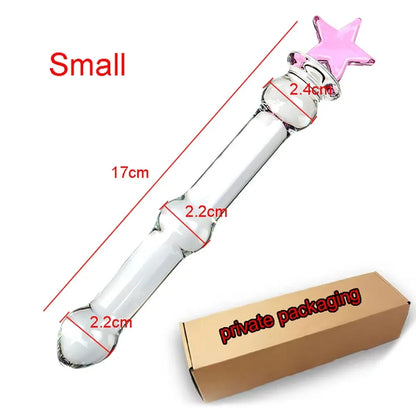 Cute Anal Dildos Glass Long Anal Plug Pink Glass Butt Plug Smooth But Plug Women Masturbation Anal Dilatation Prostate Massage