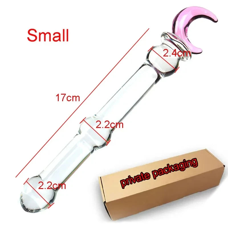 Cute Anal Dildos Glass Long Anal Plug Pink Glass Butt Plug Smooth But Plug Women Masturbation Anal Dilatation Prostate Massage