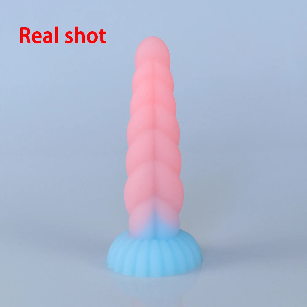 Cute Small Anal Dildo With Suction Cup Dildos Glow in Dark Masturbator silicone butt plug Erotic Sexy Toys For Women Men Sexshop