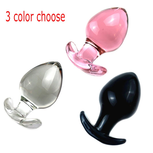 DIA 66MM Big Anal Ball Anchor Glass Butt Plug Prostata Massage Glass Anal Dildo Dilatador Anal Plug Sex Toys For Women Men