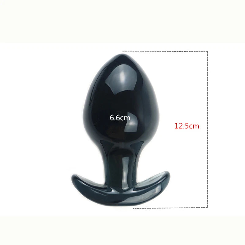 DIA 66MM Big Anal Ball Anchor Glass Butt Plug Prostata Massage Glass Anal Dildo Dilatador Anal Plug Sex Toys For Women Men