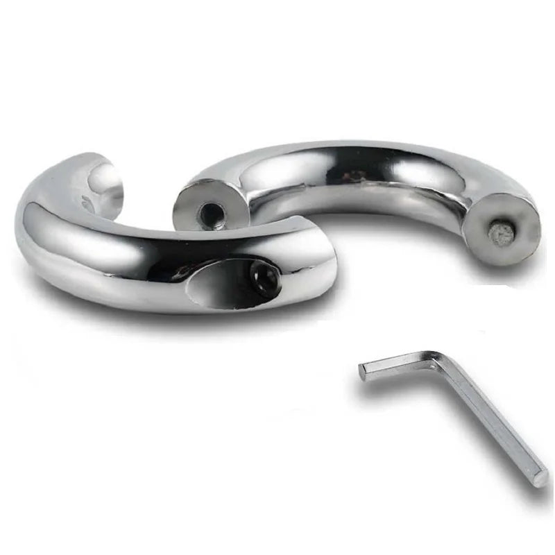 Dia 30/33/40/45/50mm Stainless Steel Pendant Ball Stretcher Cock ring Metal chastity device sex Toys for Men Scrotum Restraint