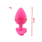 Dia 35mm medium size heart shape pink silicone anal beads butt plug Prostate Massager dildo erotic sex toys for men women