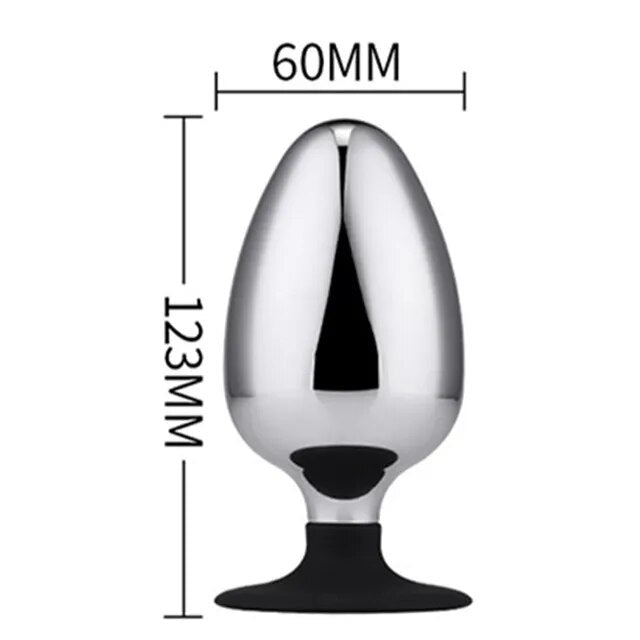 Dia 60/70/80mm Huge Metal Butt Plug Anal Plug Big Anal Balls Expansion Dilatador Anal Toys Prostata Massage For Couples Buttplug