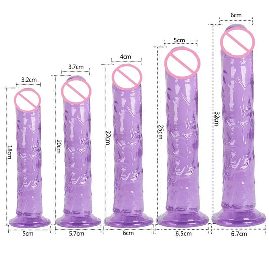 Dildo Adult Toys Erotic Soft Jelly Strong Suction Cup Dildo Anal Butt Plug Realistic Penis G-spot Orgasm Sex Toys for Woman