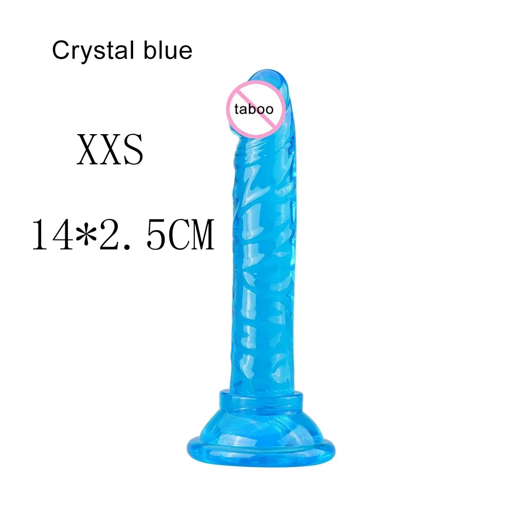 Dildo Adult Toys Erotic Soft Jelly Strong Suction Cup Dildo Anal Butt Plug Realistic Penis G-spot Orgasm Sex Toys for Woman