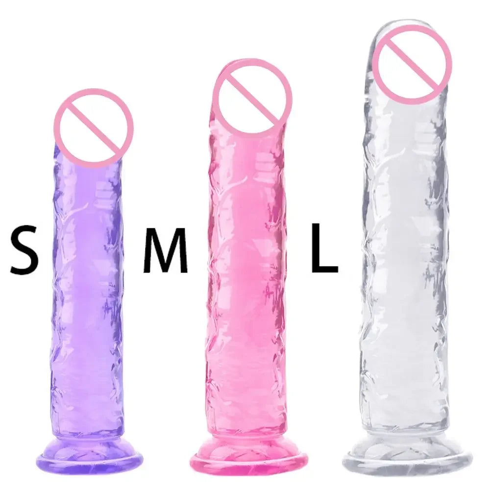 Dildo Adult Toys Erotic Soft Jelly Strong Suction Cup Dildo Anal Butt Plug Realistic Penis G-spot Orgasm Sex Toys for Woman