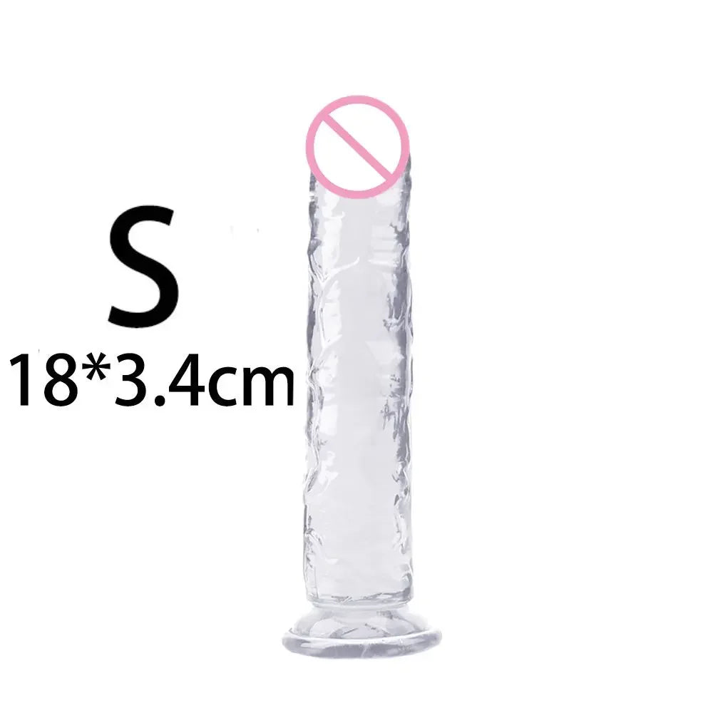 Dildo Adult Toys Erotic Soft Jelly Strong Suction Cup Dildo Anal Butt Plug Realistic Penis G-spot Orgasm Sex Toys for Woman