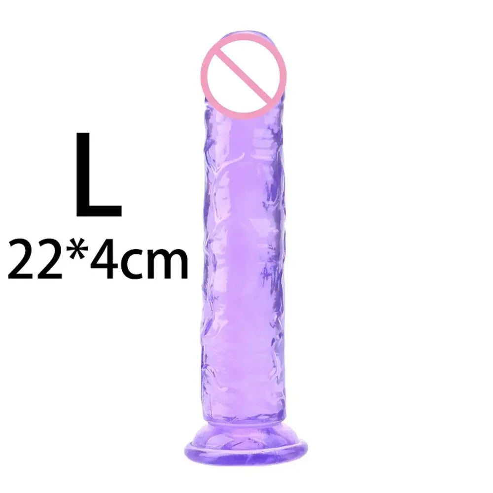 Dildo Adult Toys Erotic Soft Jelly Strong Suction Cup Dildo Anal Butt Plug Realistic Penis G-spot Orgasm Sex Toys for Woman