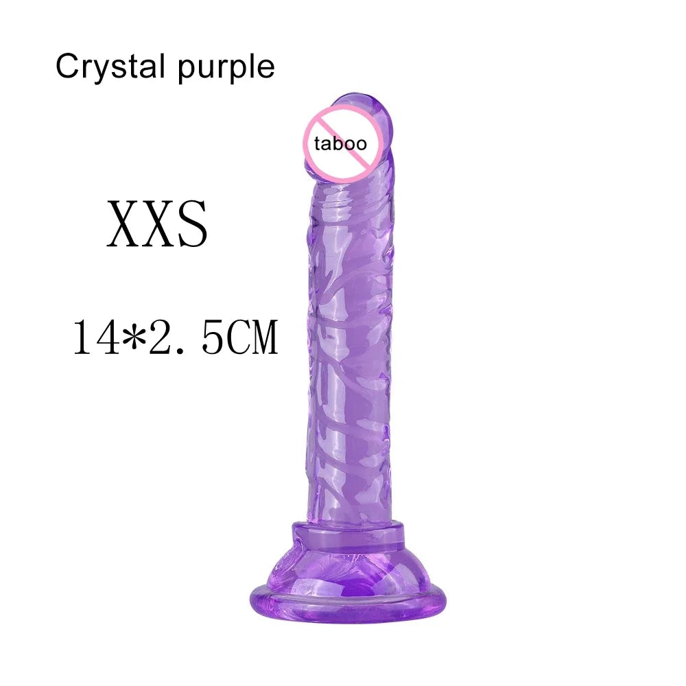 Dildo Adult Toys Erotic Soft Jelly Strong Suction Cup Dildo Anal Butt Plug Realistic Penis G-spot Orgasm Sex Toys for Woman