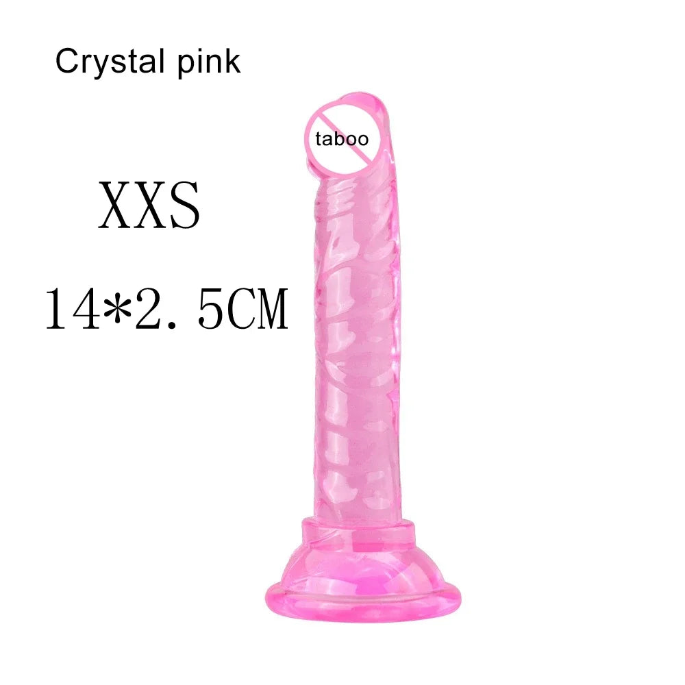 Dildo Adult Toys Erotic Soft Jelly Strong Suction Cup Dildo Anal Butt Plug Realistic Penis G-spot Orgasm Sex Toys for Woman