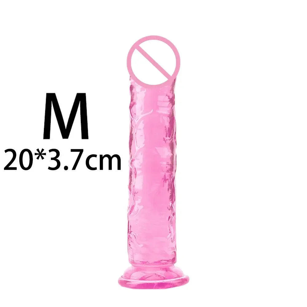 Dildo Adult Toys Erotic Soft Jelly Strong Suction Cup Dildo Anal Butt Plug Realistic Penis G-spot Orgasm Sex Toys for Woman