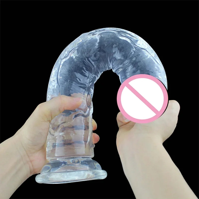 Dildo Adult Toys Erotic Soft Jelly Strong Suction Cup Dildo Anal Butt Plug Realistic Penis G-spot Orgasm Sex Toys for Woman